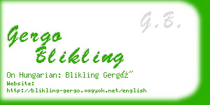 gergo blikling business card